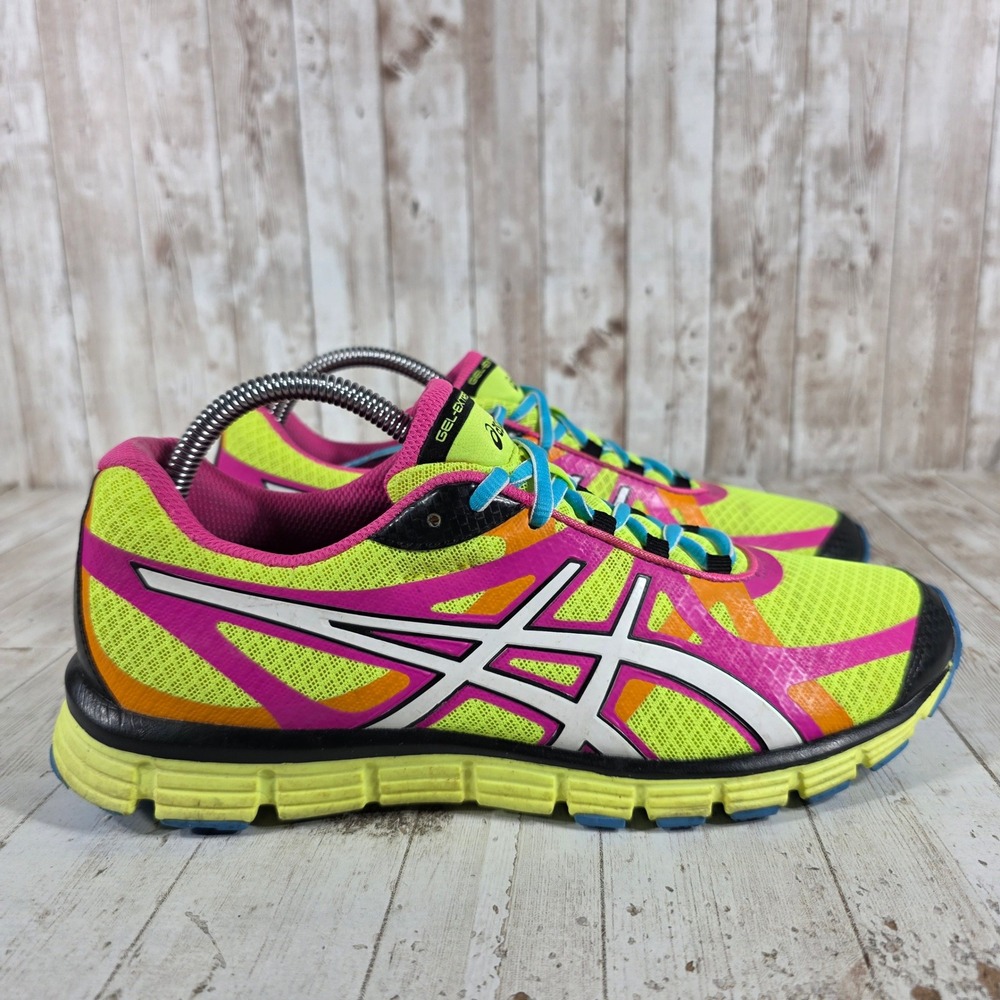 Asics Gel-Extreme33 Womens Running Shoes Neon Yellow Pink T2H9Q Size 10